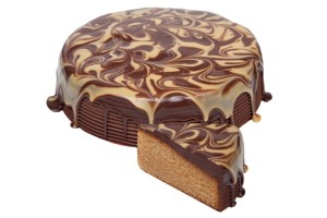 Caramel Mud Cake A delicious rich caramel mud cake topped with a dark chocolate and caramel ganache.